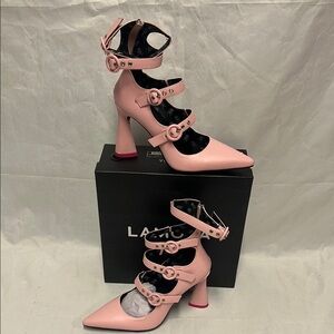 Elegant Pink Mary Jane Heels with Straps